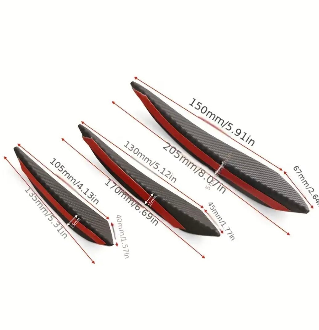 Front bumper fins for Ligier/Aixam/Microcar/Chatenet