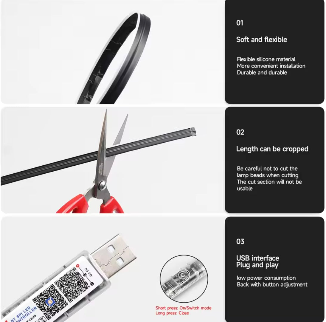 LED light strip 110cm for Ligier/Microcar/Aixam/Chatenet