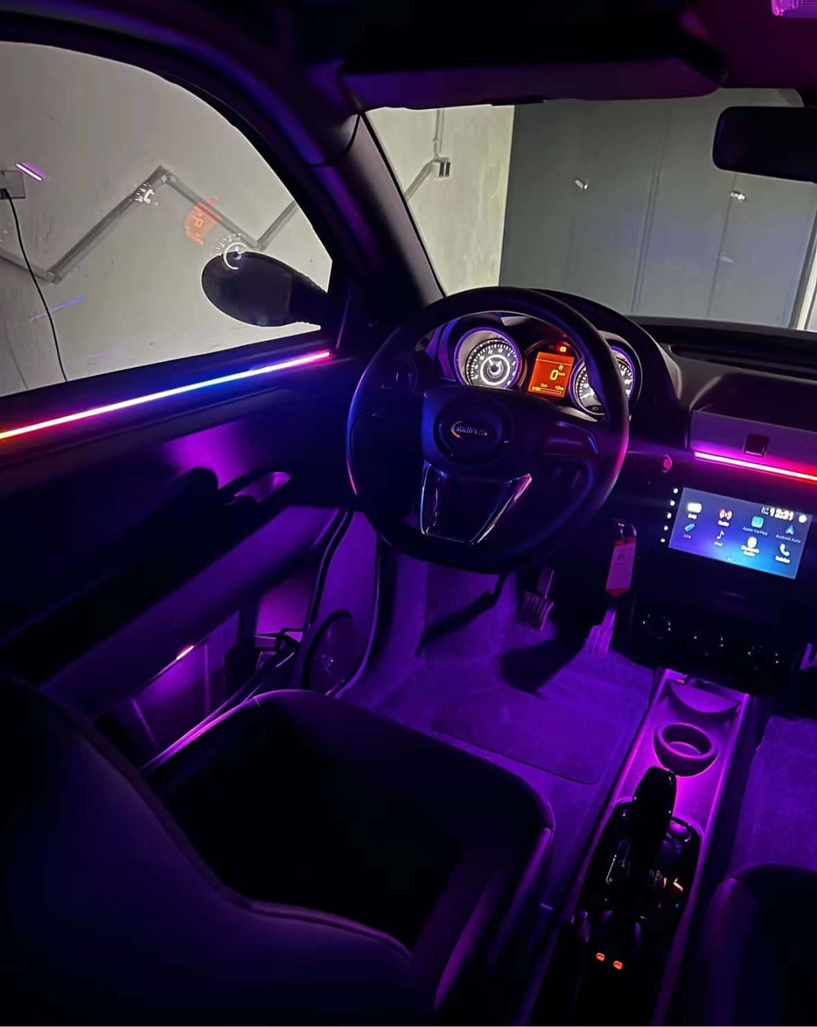 4-piece interior LED ambient lightning for Ligier/Aixam/Microcar/Chatenet USB