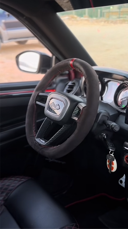 Alcantara steering wheel cover for Ligier/Aixam/Microcar/Chatenet