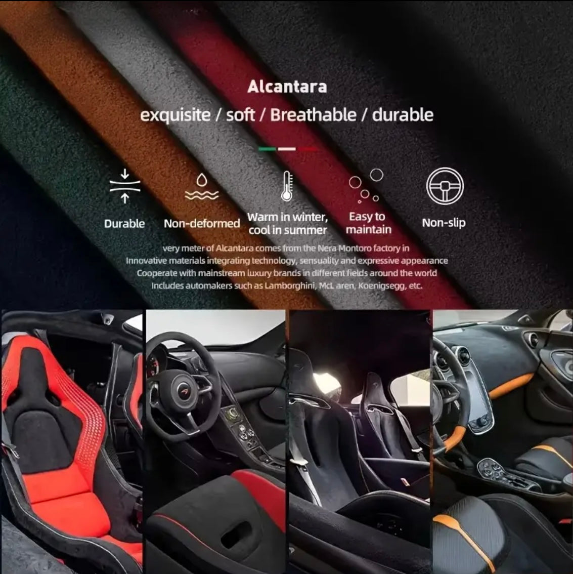 Alcantara cloth roll for Ligier/Aixam/Microcar/Chatenet
